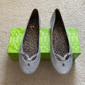 Sam Edelman never worn ballet flats. Silver glitter 8 1/2 M